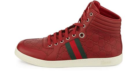 red boots gucci|Gucci high top boots.